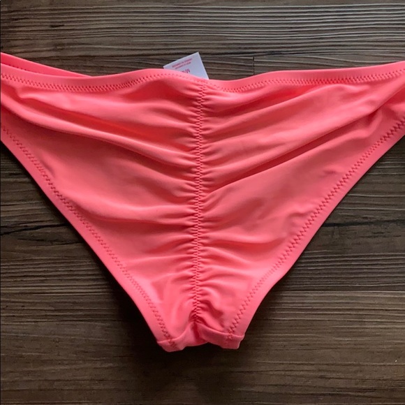 Neon Salmon scrunch-booty bikini bottoms - Picture 2 of 2